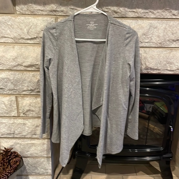Sonoma Sweaters - Sonoma Jersey Knit Cardigan petite extra small gray